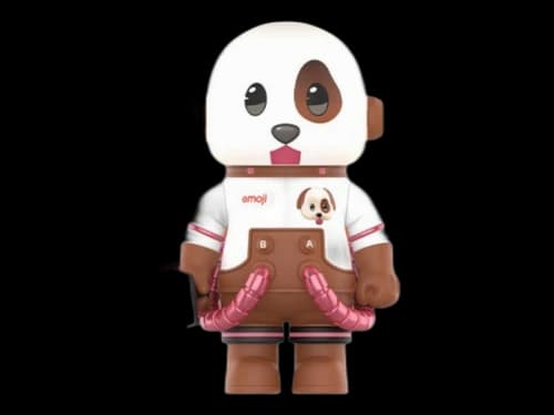 Pop Mart Mega Space Molly x emoji Series Happy Puppy 100%