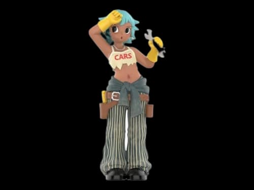 Pop Mart Peach Riot Rush Hour Series Frankie Autoshop Figure