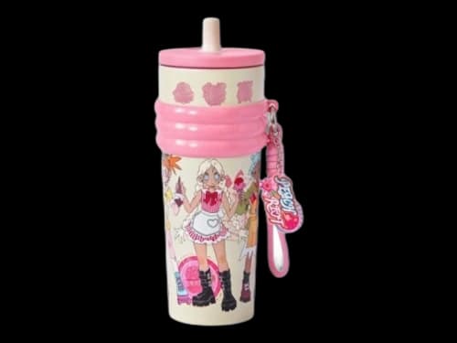 Pop Mart Peach Riot Rush Hour Series Straw Cup
