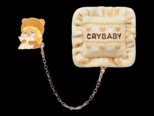 Pop Mart POP BEAN Fluffy & Cozy Series CRYBABY Fuzzy Bear Fridge Magnet