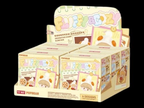 Pop Mart POP BEAN Fluffy & Cozy Series Decorative Charm Sealed Case (6 Blind Box)