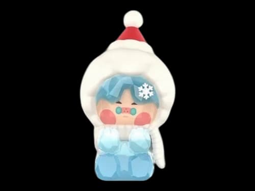 Pop Mart Pop Bean Winter Romance Series Pino Jelly Ice Sculpture Figure