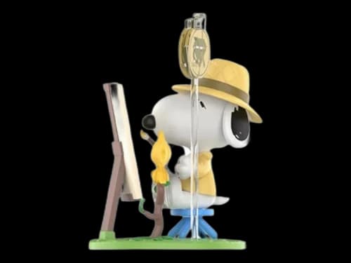 Pop Mart Peanuts 75th Anniversary Snoopy Comic Life Series Draw a Masterpiece Figure
