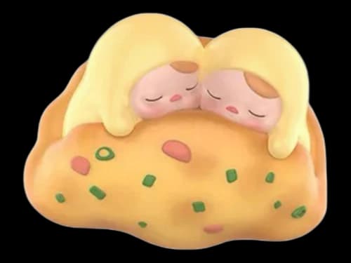 Pop Mart PUCKY Egg Beanie Series Omelette Figure