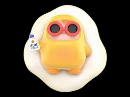Pop Mart PUCKY Egg Beanie Series Sunny Side Up Figure