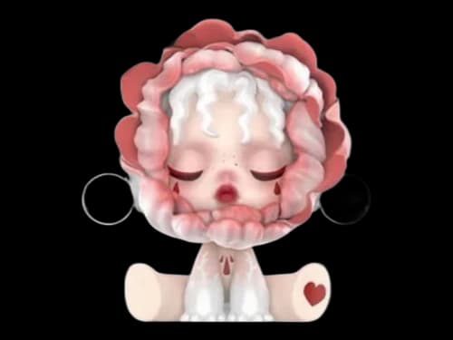 Pop Mart SKULLPANDA Ancient Castle Series Bloody Rose Figure