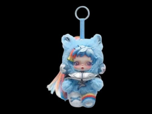 Pop Mart Skullpanda x My Little Pony Series Rainbow Dash Plush Doll Pendant