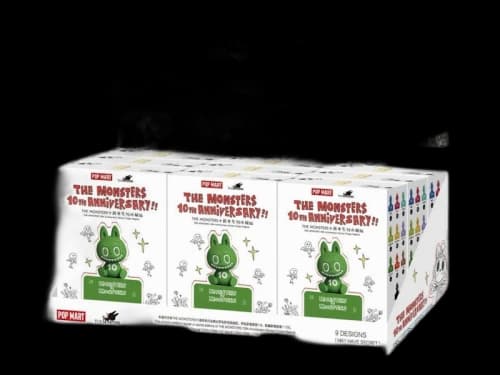 Pop Mart Sealed Case (9 Blind Box) The Monsters Labubu 10th Anniversary Series Fridge Magnet