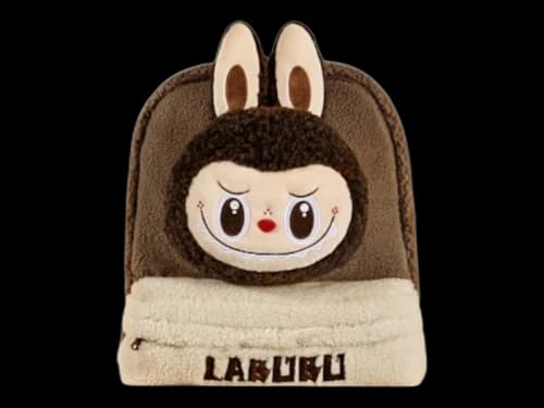 Pop Mart The Monsters Labubu Classic Bag Series Fleece Backpack Brown