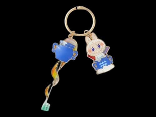 Pop Mart The Monsters Labubu Constellation Series Aquarius Key Pendant
