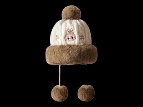 Pop Mart The Monsters Labubu Warm Fluffy Holiday Series Plush Hat