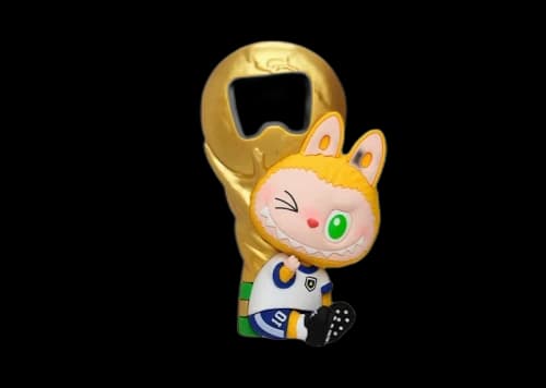 Pop Mart THE MONSTERS x FIFA SERIES Labubu Crowning Moment Secret Edition Bottle Opener Fridge Magnet
