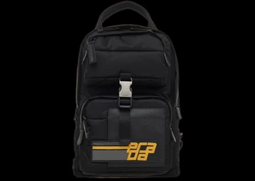 Prada One-Shoulder Backpack Saffiano Leather Black