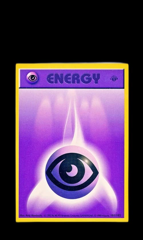 Psychic Energy 1999 Pokemon TCG Base Set 1st Edition #101/102 (PSA or BGS Graded)