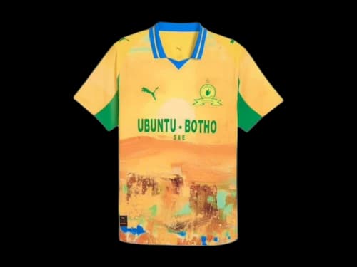 Puma KidSuper Mamelodi Sundowns Authentic Jersey Pele Yellow/Fast Green
