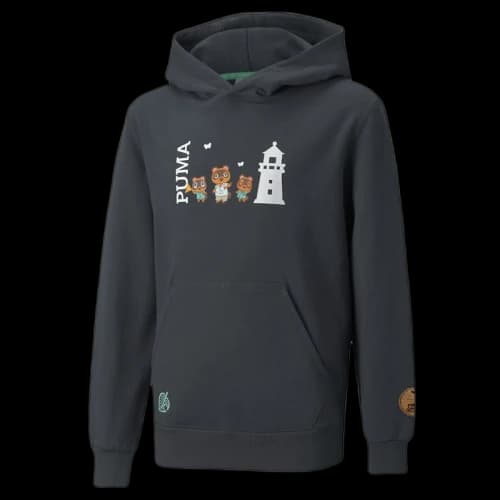 Puma x Animal Crossing New Horizons Kid's Hoodie Phantom Black