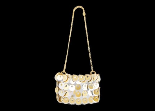 Rabanne H&M Disc-Embellished Shoulder Bag Silver/Gold