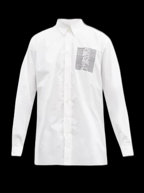 Raf Simons Archive Redux AW03 Embroidered Cotton Poplin Shirt White
