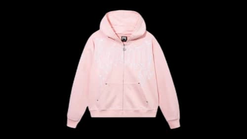 Revenge Los Angeles Lakers Contrast Stitch Zip Hoodie Pink/White