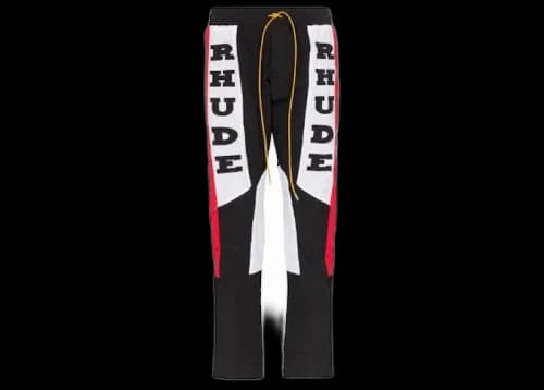 Rhude Rhacing Logo Slim Fit Pants Black/Red