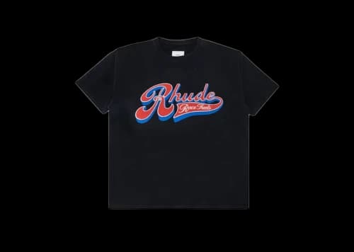 Rhude Pit Stop Vintage Tee Black/Red/Blue
