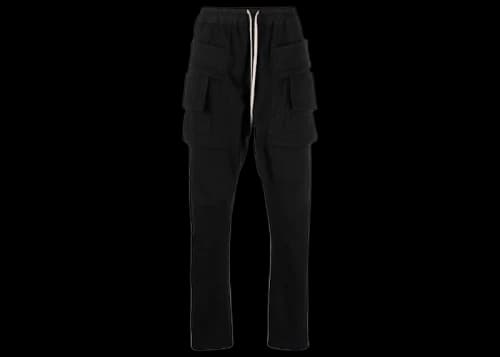 Rick Owens DRKSHDW Creatch Cargo Drawstring Pants Black