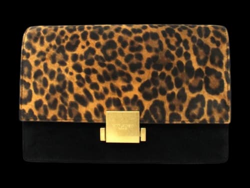 Saint Laurent Bellechasse Medium Crossbody Black/Leopard Print