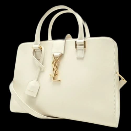 Saint Laurent Cabas Satchel White