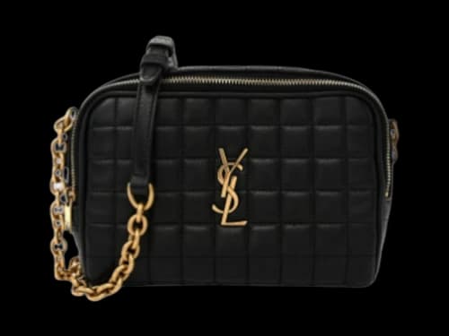 Saint Laurent Casandra Matelasse Lambskin Leather Bag Black