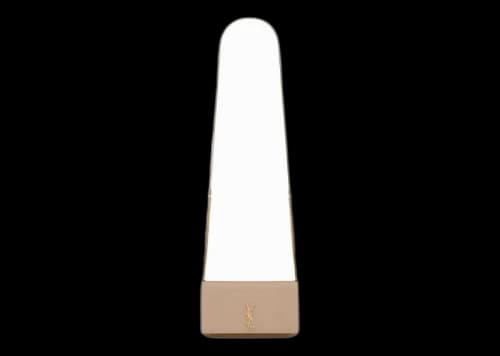 Saint Laurent Cassandre Phone Holder With Strap In Smooth Leather Dark Beige