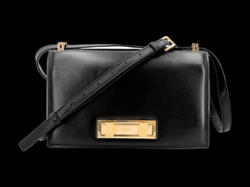 Saint Laurent Domino Medium Ultra Calfskin Bag Soft Black