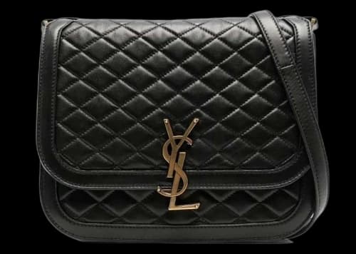 Saint Laurent Quilted Solferino Leather Medium Bag Black