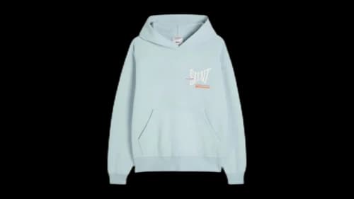 Saint Michael Ribbon Hoodie Baby Blue