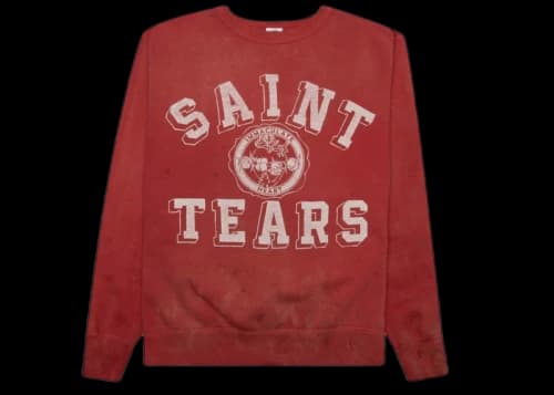 Saint Michael x Denim Tears Crewneck Sweatshirt Red
