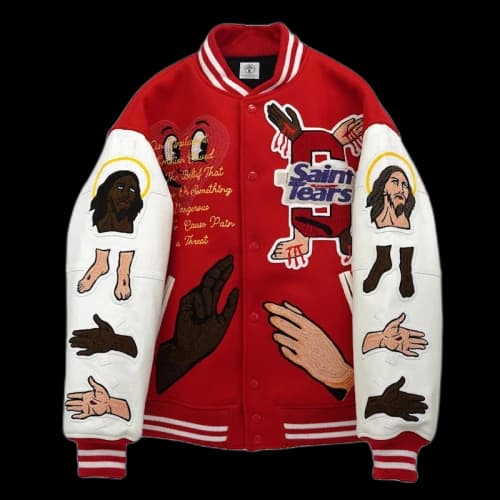 Saint Mxxxxxx x Denim Tears Stadium Jacket Red