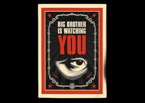 Shepard Fairey Big Brother Is Watching You Print (Signed, Edition of 89)