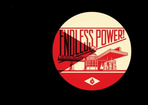 Shepard Fairey Endless Power Petrol Palace Print Red (Signed, Edition of 350)