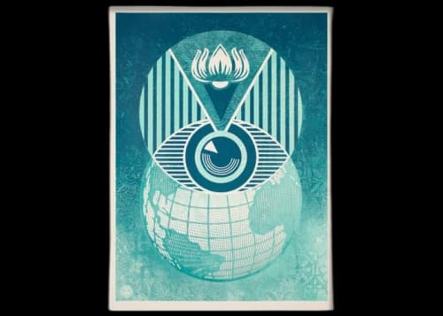 Shepard Fairey Flint Eye Alert Globe Print (Signed, Edition of 450)