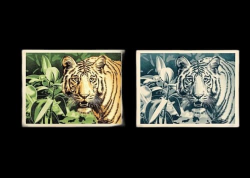 Shepard Fairey Grace and Power Under Pressure Print Set (Signed, Edition of 300) Blue & Green