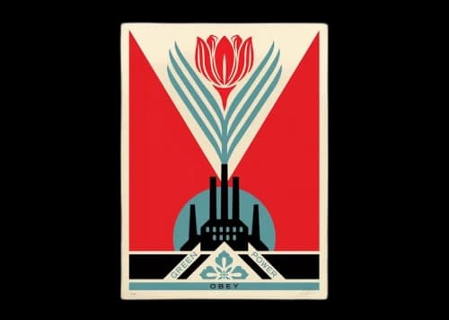 Shepard Fairey Green Power Print (Signed, Edition of 350) Red