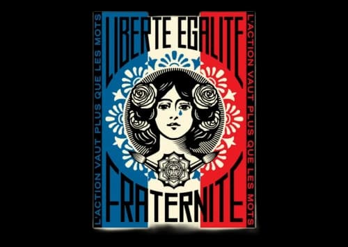 Shepard Fairey Marianna: L'action Vaut Plus Que Les Mots Print (Signed, Edition of 650)