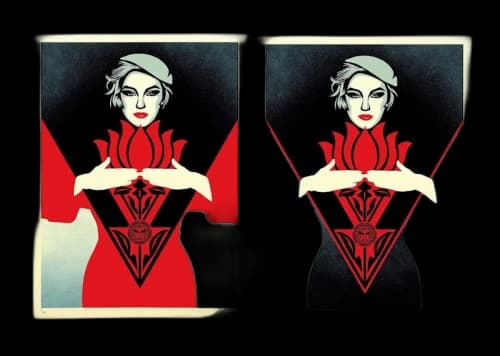 Shepard Fairey Obey Noir Flower Women Print Set (Signed, Edition of 400)