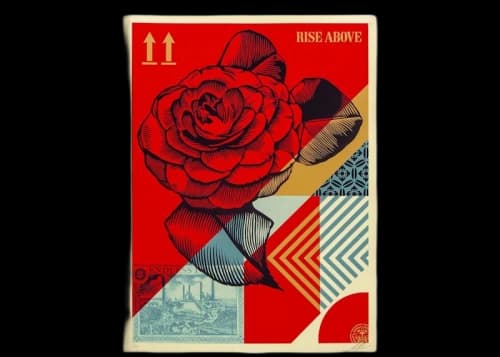 Shepard Fairey Rise Above Flower Print (Signed, Edition of 625)