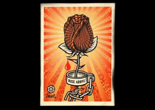 Shepard Fairey Rose Shackle Print (Signed, Edition of 89)