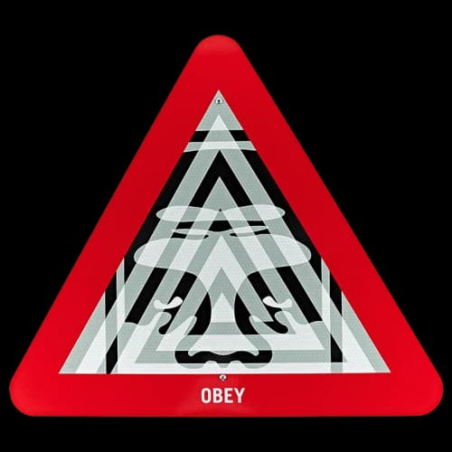 Shepard Fairey Unyielding Metal Street Sign (Signed, Edition of 350)