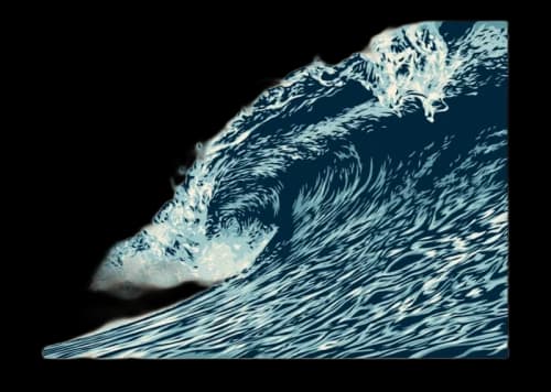 Shepard Fairey Wave Of Distress Print Blue (Signed, Edition of 400)