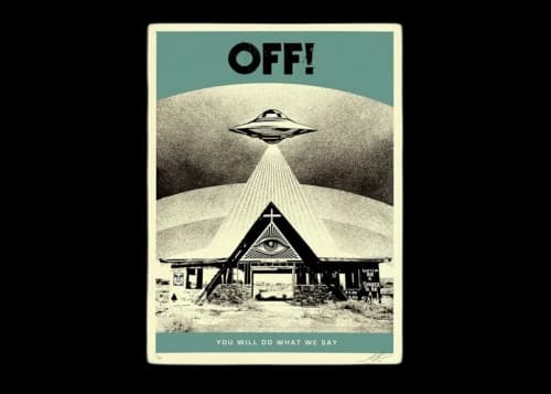 Shepard Fairey x Obey Off! You Will Do What We Say (Aqua Drab) Print (Signed, Edition of 400)