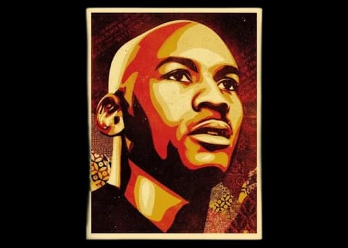 Shepard Fairey x Upper Deck Michael Jordan HOF Portrait Print (Signed, Edition of 523)