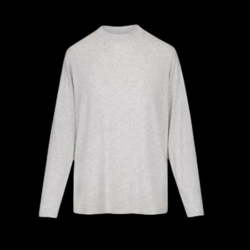 SKIMS Boyfriend Long Sleeve T-Shirt Light Heather Grey