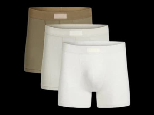 SKIMS Men's 3" Cotton Boxer Brief (3 Pack) Army Multicolor